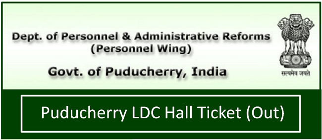 DPAR Puducherry LDC 2023 Admit Card