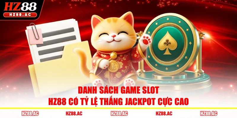 Danh sách game Slot HZ88 có tỷ lệ thắng jackpot cực cao